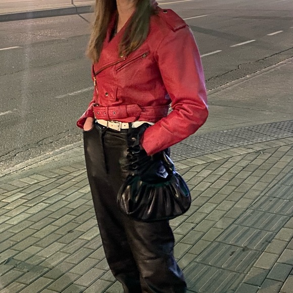 Red Leather Jacket - Picture 2 of 6